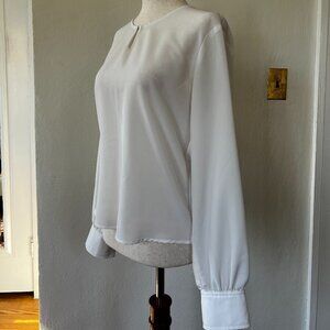Of Mercer White Long Sleeve Blouse – Size S